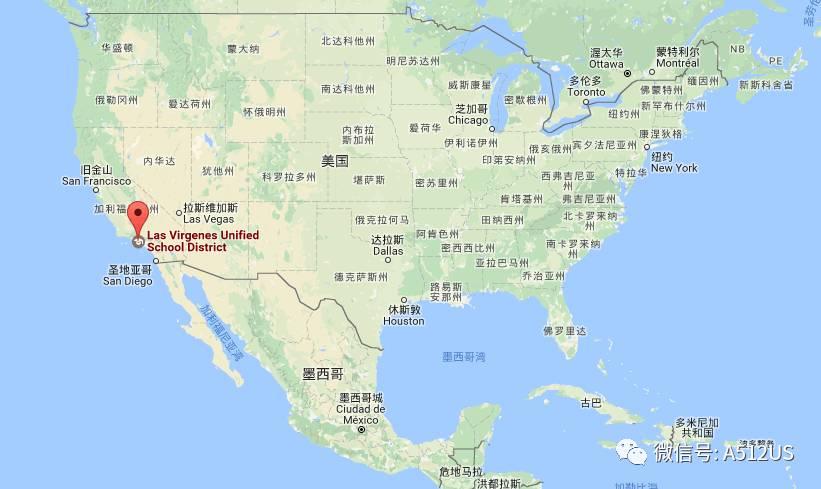 卡拉贝斯高中Las Virgenes Unified School District地图